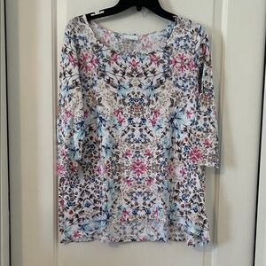 J. Jill Multicolor Floral Blouse